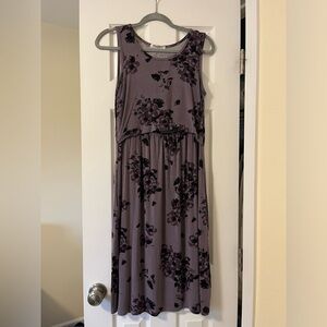 Purple Floral Nursing Dress
